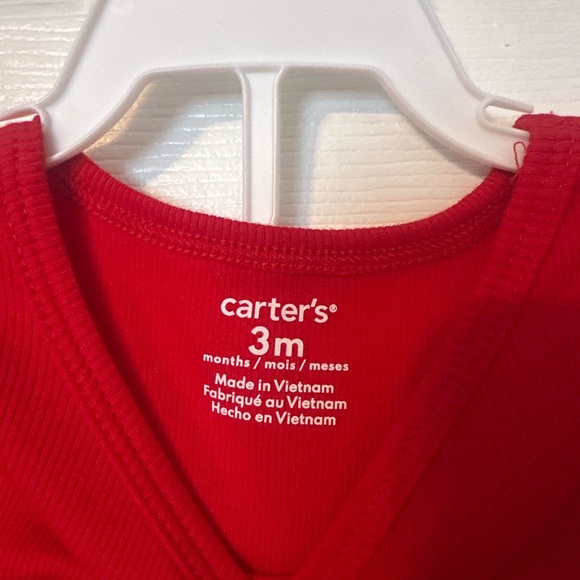 Carter's Red Baby Outfit with Heart Detail - Picture 4 of 4